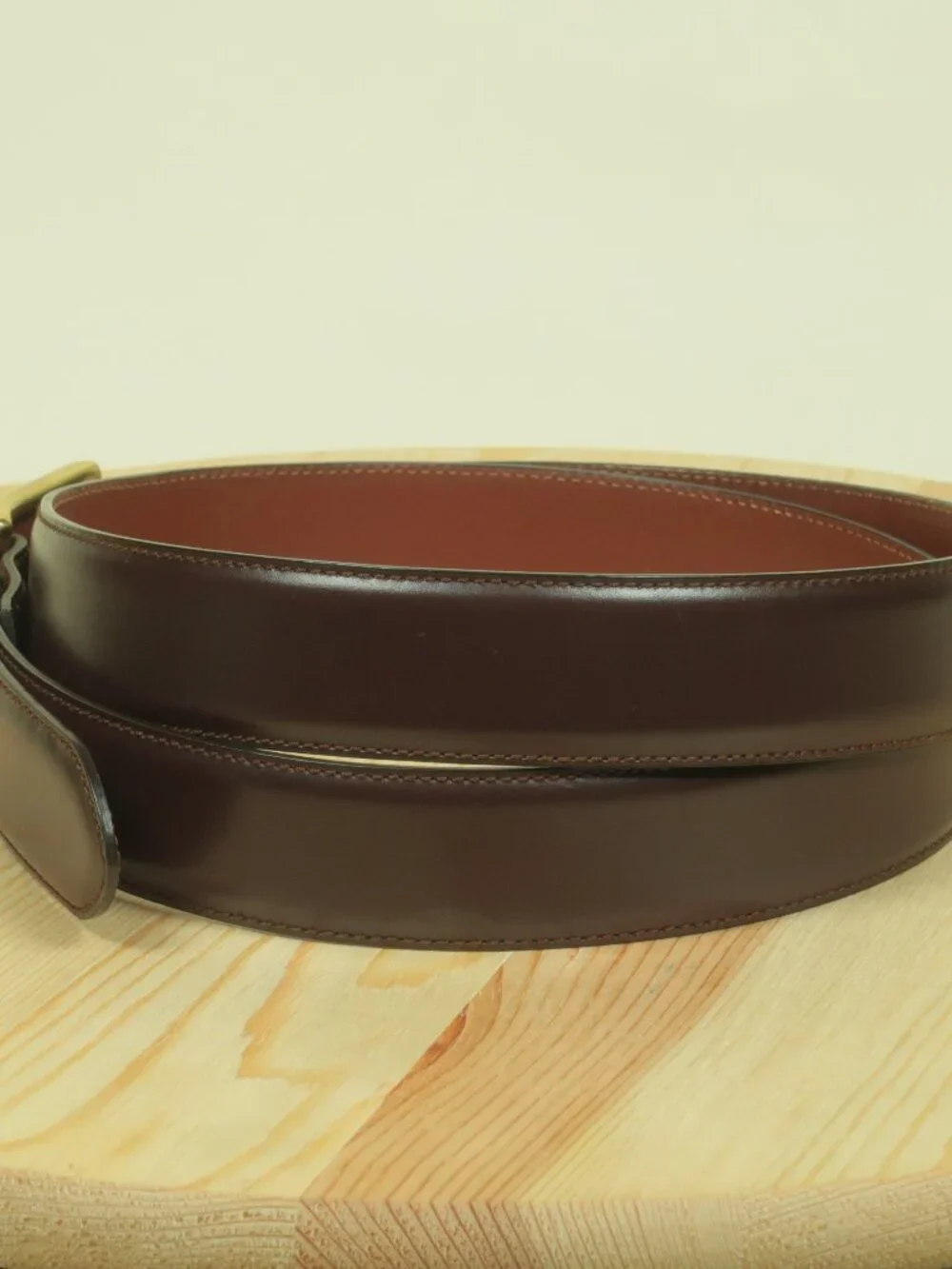Coach Genuine Calfskin Dress Belt 5953 Mens 40 Brown